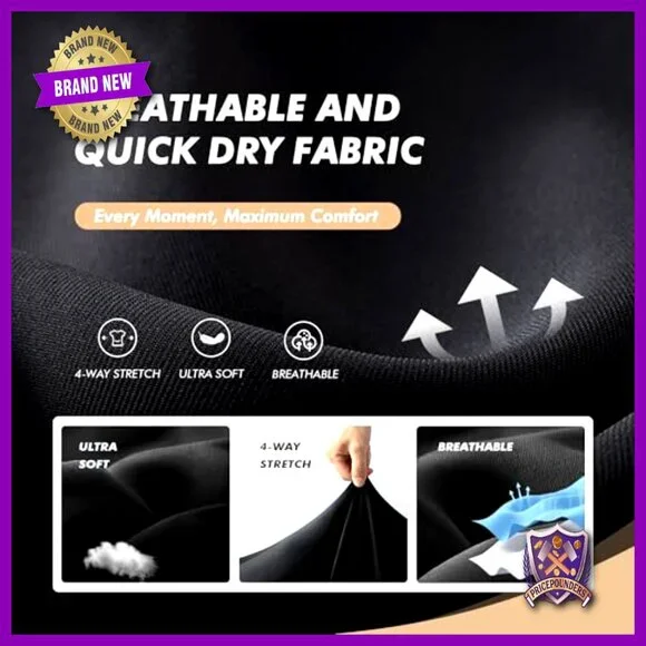 Men's Quick Dry Moisture Wicking Polo Shirts 5 Pack Performance Golf Athletic - Picture 4 of 5